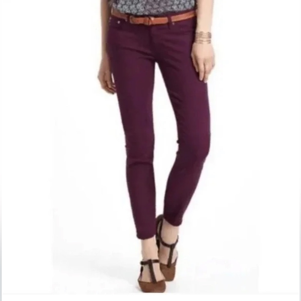AG Stevie Ankle slim straight leg jean in deep purple. size 26. NWT.
